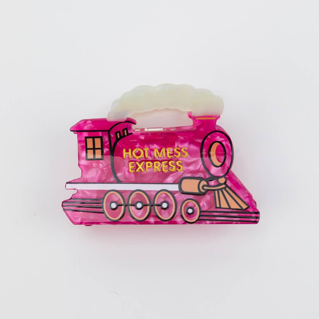 Hot Mess Express - Train Acetate Hair Claw Clip, Funny Gift