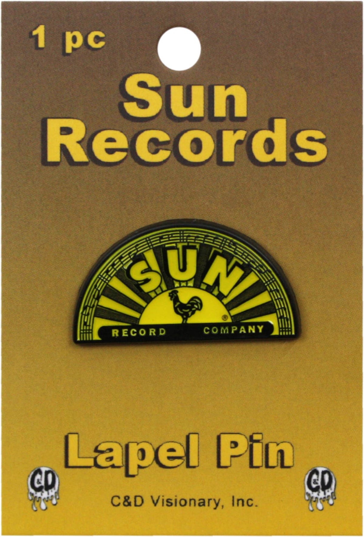 Enamel Pin - Sun Records Logo - Country Music Bands Elvis