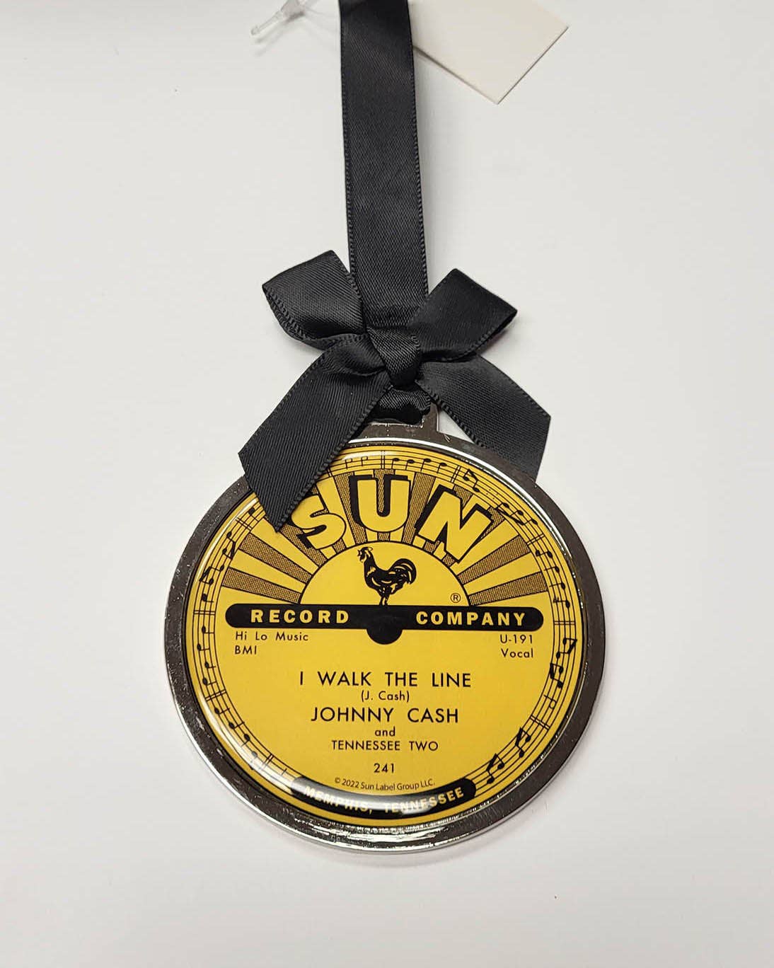 Sun Record Ornament - Johnny Cash Walk the Line
