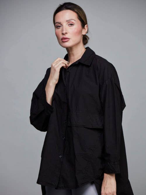 Pocket Cotton Short Shirt