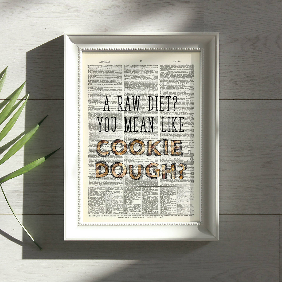 Art Print Dictionary Page | A Raw Diet?