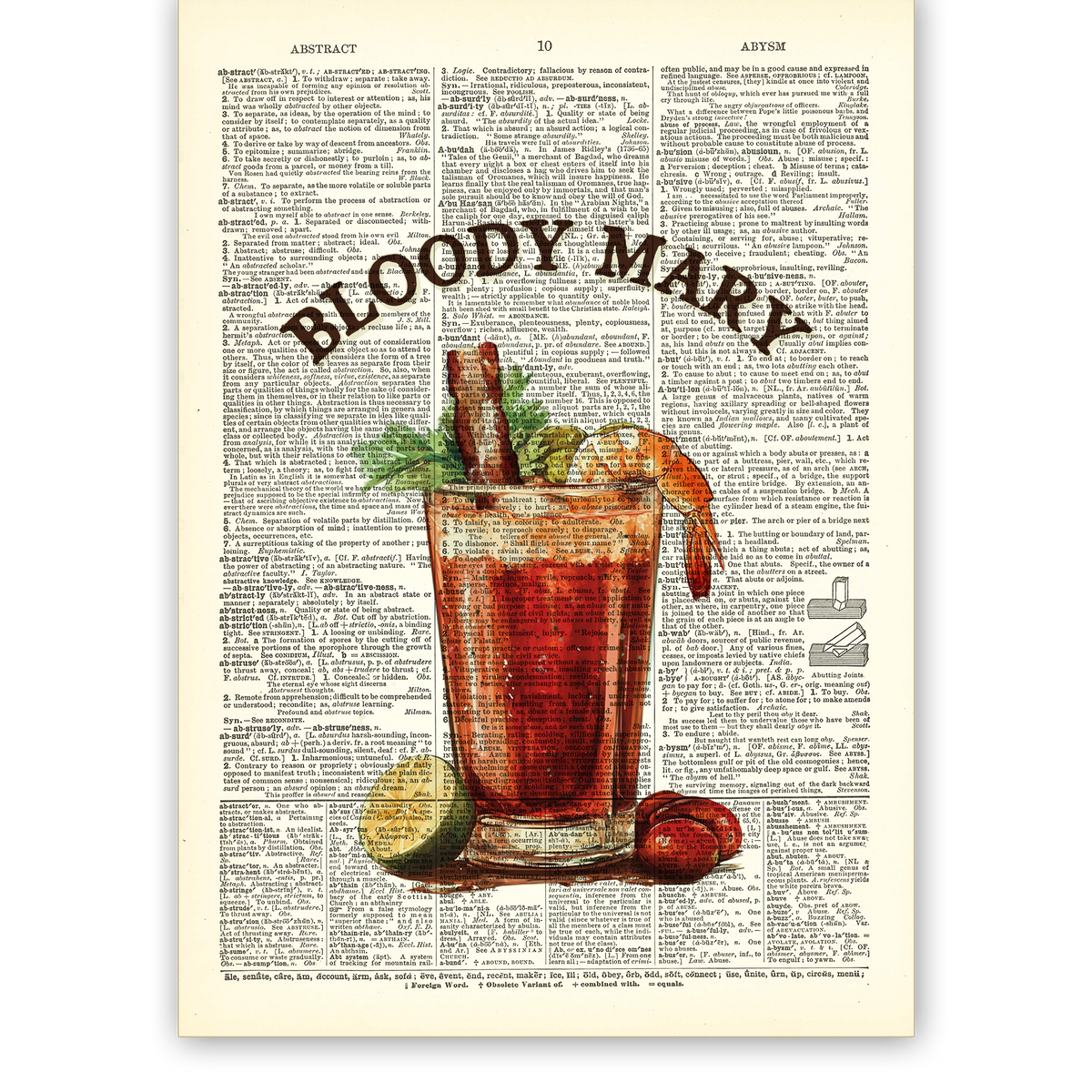 Art Print Dictionary Page | Bloody Mary