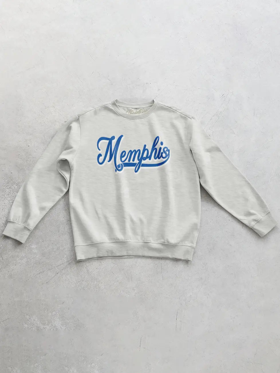 Memphis, Cursive Writing Oversized 90's Sweatshirt
