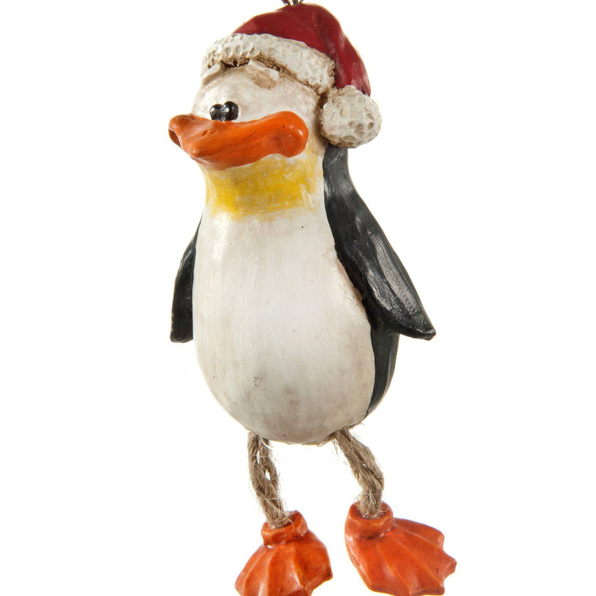 Penguin Christmas Ornament with Santa Hat