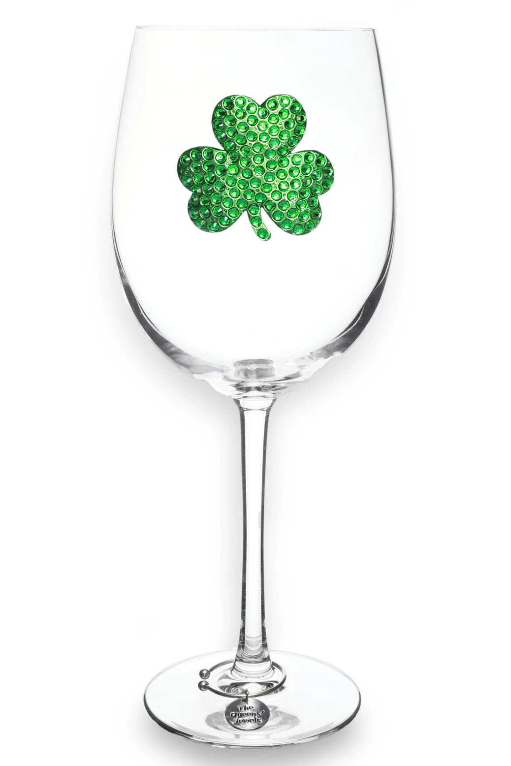 Shamrock - Jeweled Stemmed Wine Glass