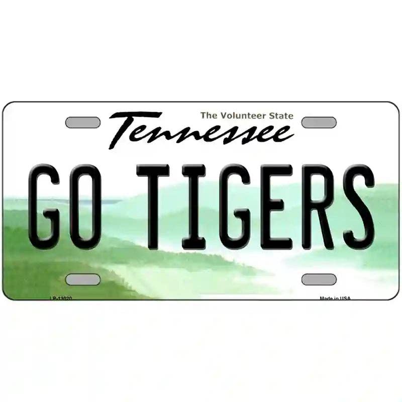 Tennessee Go Tigers Novelty Metal License Plate