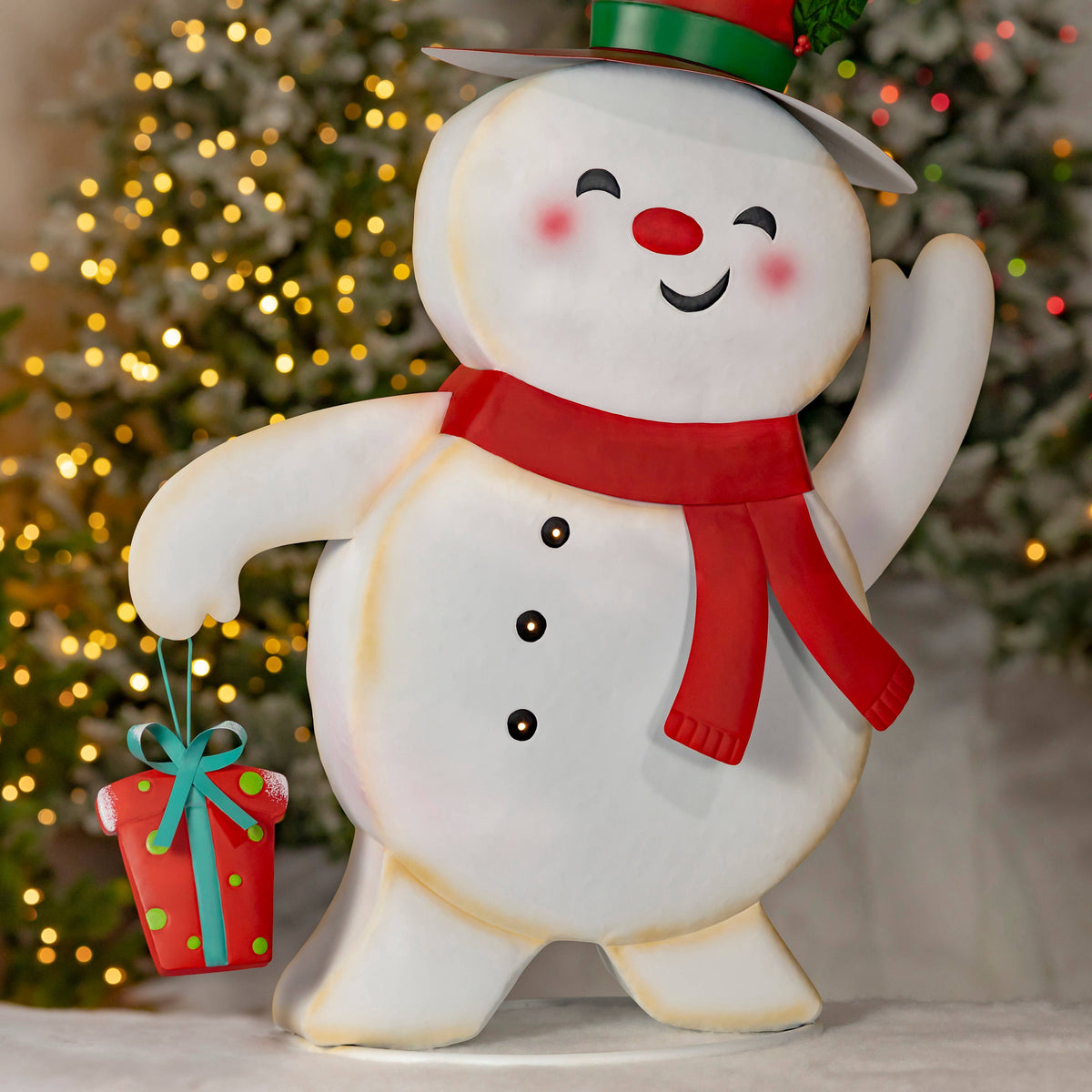 "Icy &amp; Icesis" Friendly Metal Snowmen Figurines