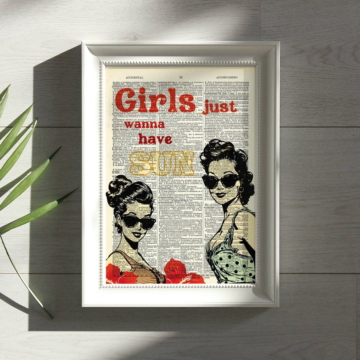 Art Print Dictionary Page | Girls Just Wanna