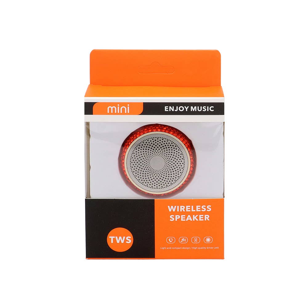 Mini Portable Bling Studded Wireless Speaker
: PEACH