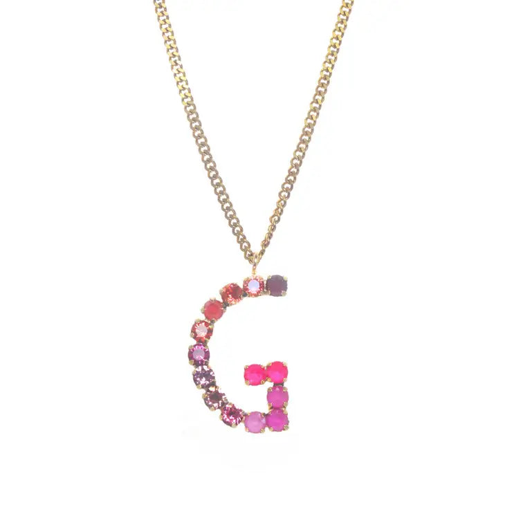 Monogram in Colors Necklace - Choose Your Initial