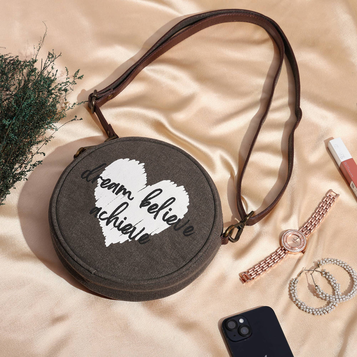 DREAM BELIEVE ACHIEVE ROUND, ORIGINAL LEATHER)