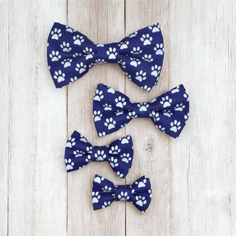 Cats Dog Bow Tie, College Football Gift, Handmade in USA