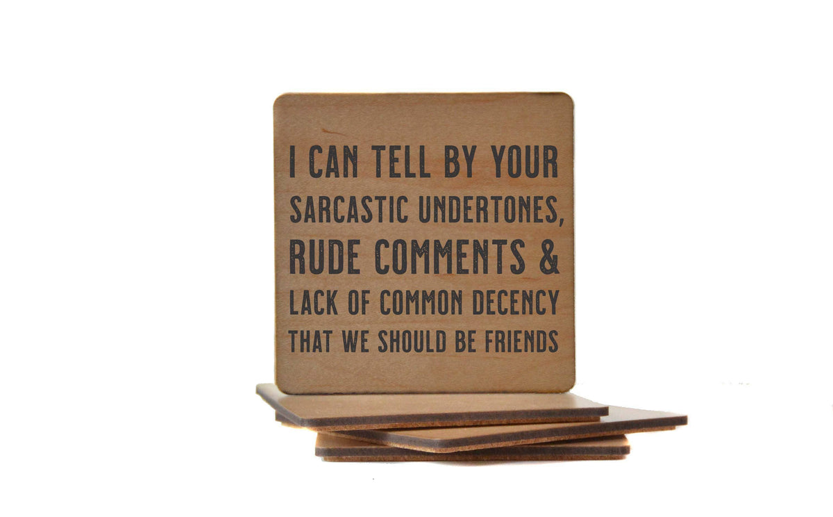 Sarcastic Comments Funny Gift Drink Coaster - Coasters