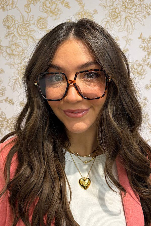Natalie Tortoise Shell Square Blue Light Glasses