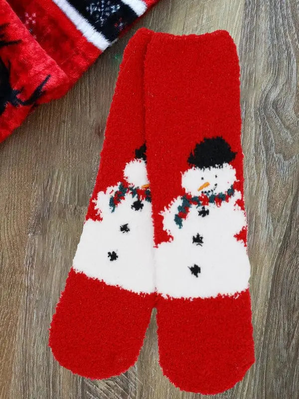 Fuzzy Christmas Socks