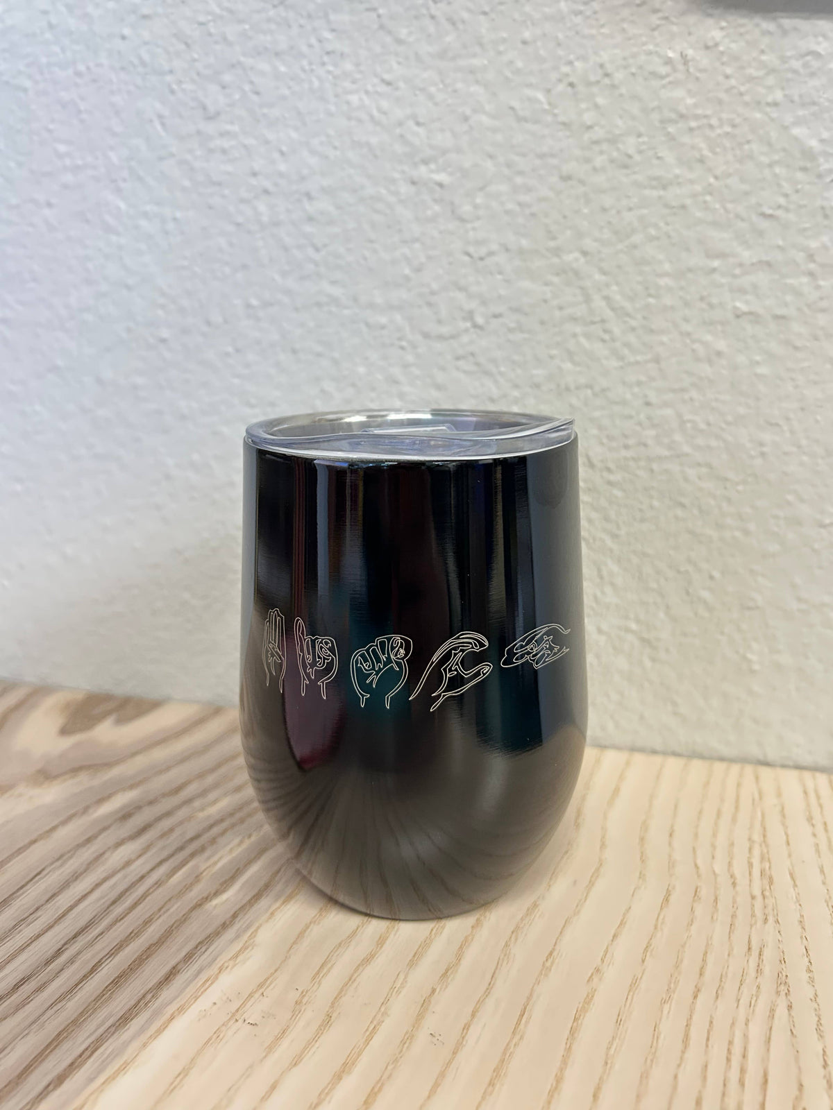 ASL Bitch Stainless Steel Wine Tumbler: Alphabet, Dates &amp; Numbers
