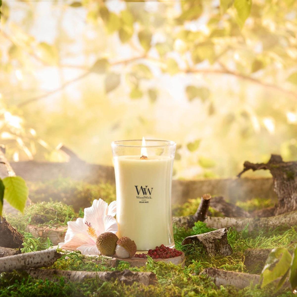 Solar Haze Large Hourglass Candle, 21.5 oz