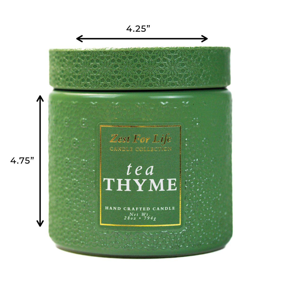 Tea Thyme – 28oz Zest For Life Luxury Candle