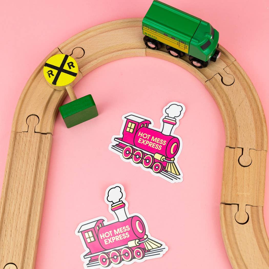 Hot Mess Express - Vinyl Sticker, Funny Gift