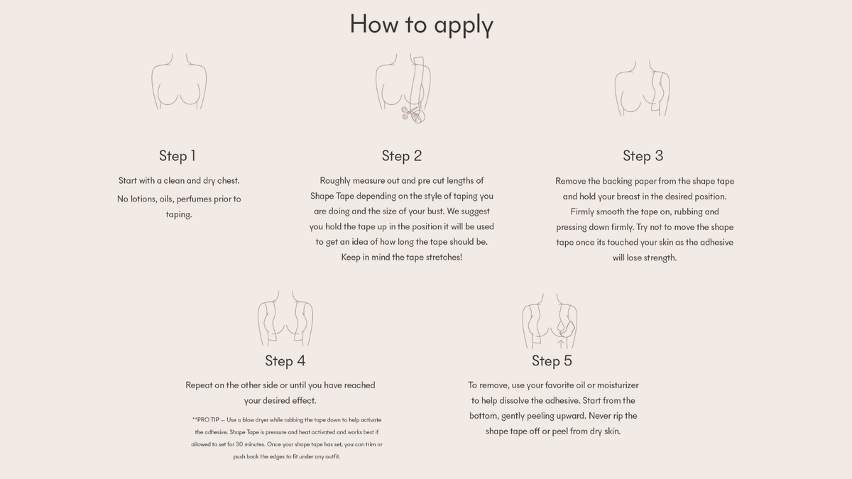 Shape Tape | Lift &amp; Shape Adhesive Tape: Nood 3 / 3in. or 3 / 4 in