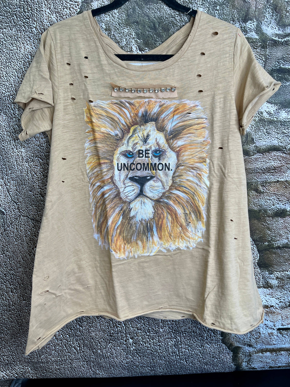 Be Uncommon Hand Distressed Shirt: