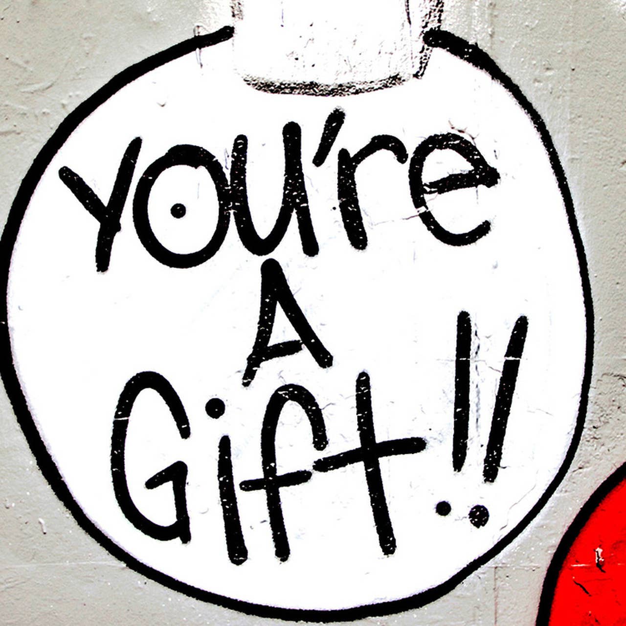 You're A Gift Mural Ceramic Coaster