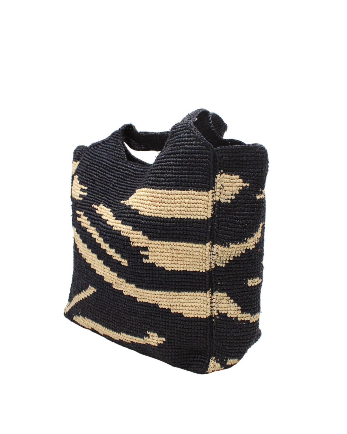 Mamie XL Raffia Crochet Straw Basket Handbag Tote