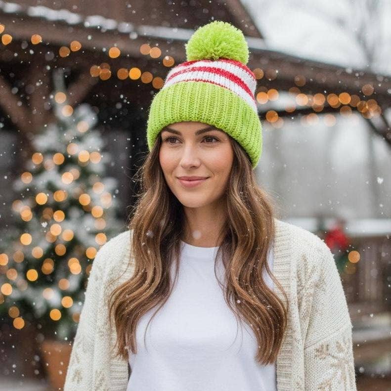 Grinchmas &amp; Christmas Knit Accessories Handmade in USA