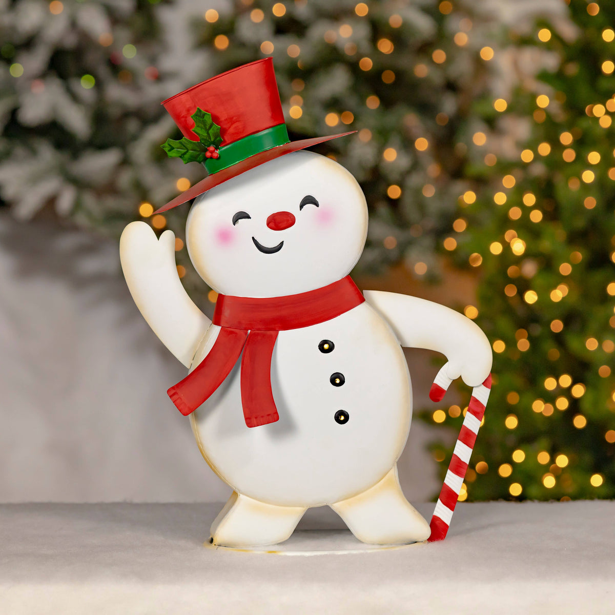 "Icy &amp; Icesis" Friendly Metal Snowmen Figurines