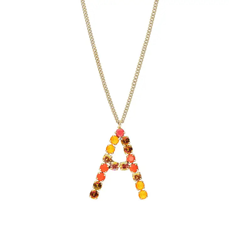 Monogram in Colors Necklace - Choose Your Initial