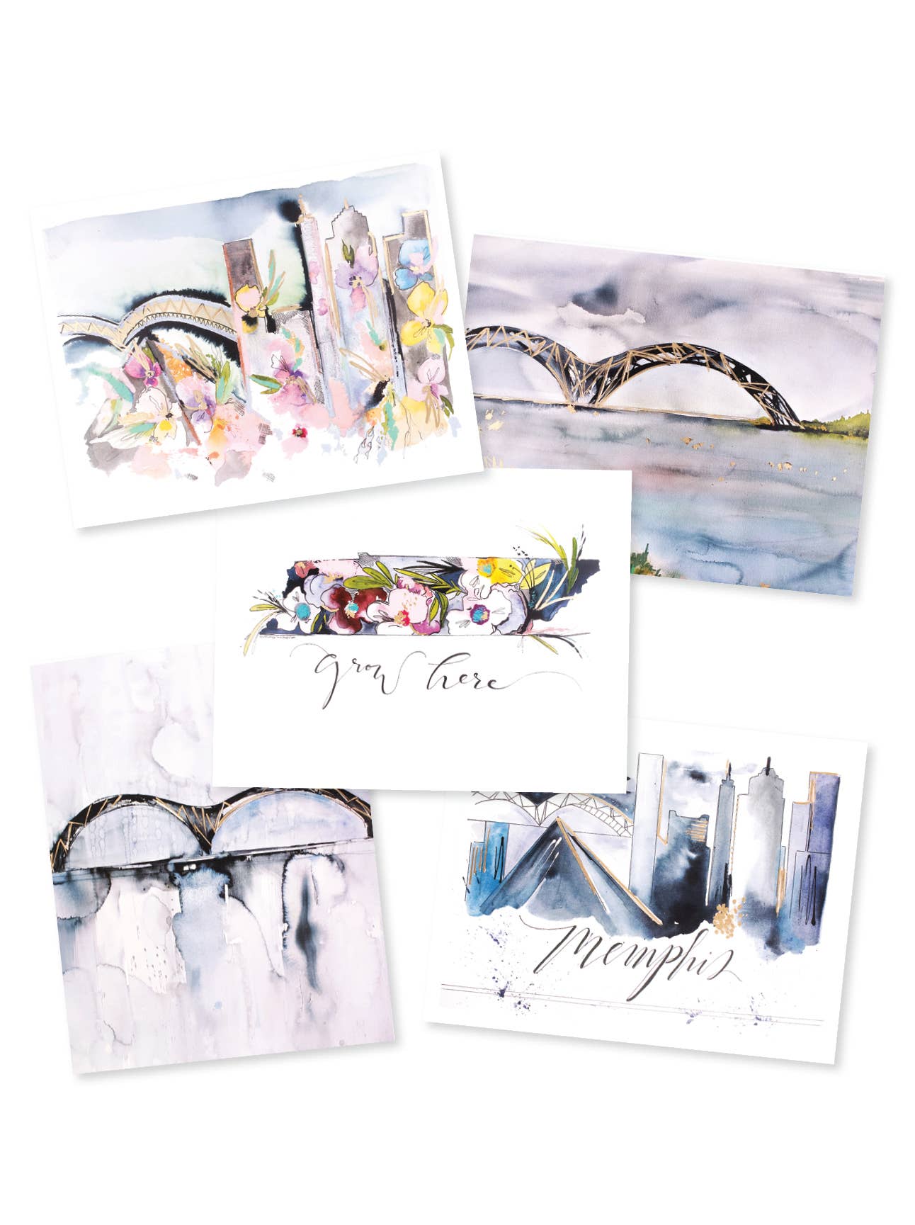 Memphis Stationery Set (10 notecards)