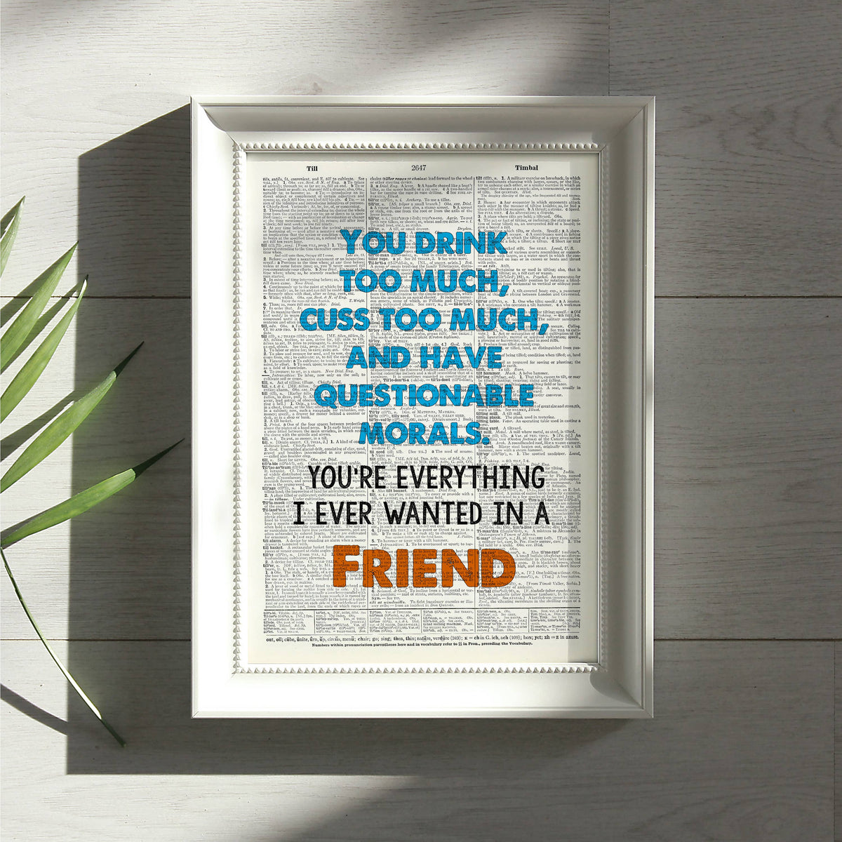 You drink &amp; cuss too much new fun retro art print vintage