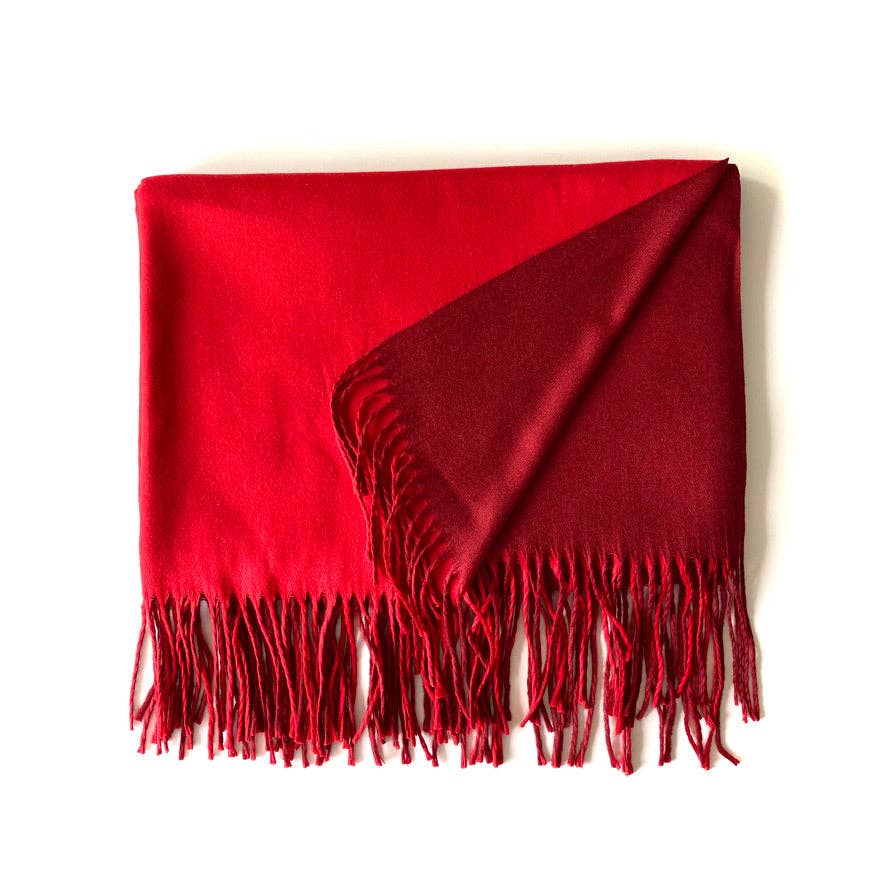 Luxurious Red Cashmere Scarf