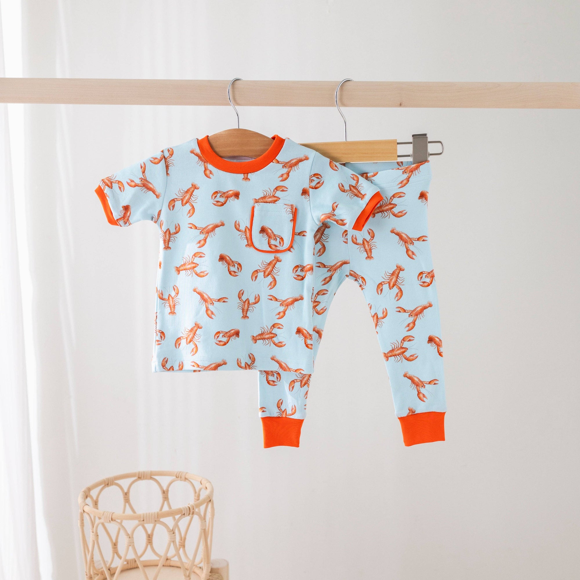 Pinch & Peel Organic Cotton Crawfish Pajamas: 18M