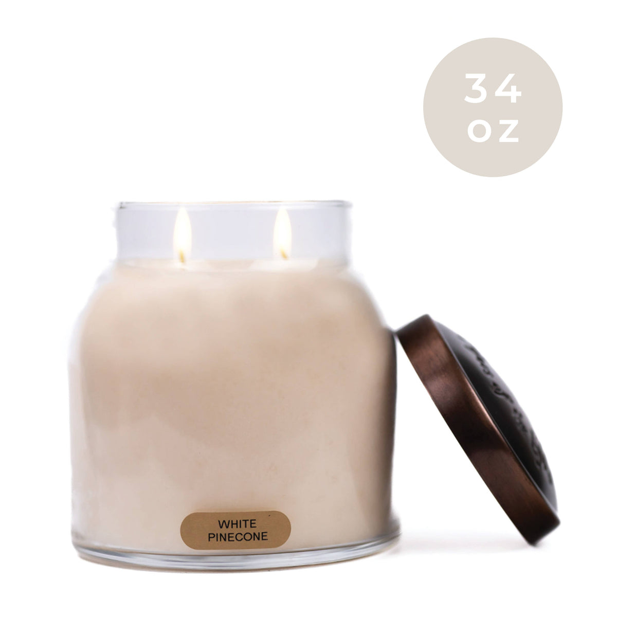 White Pinecone KOTL Papa Candle (34oz.) - White Pinecone