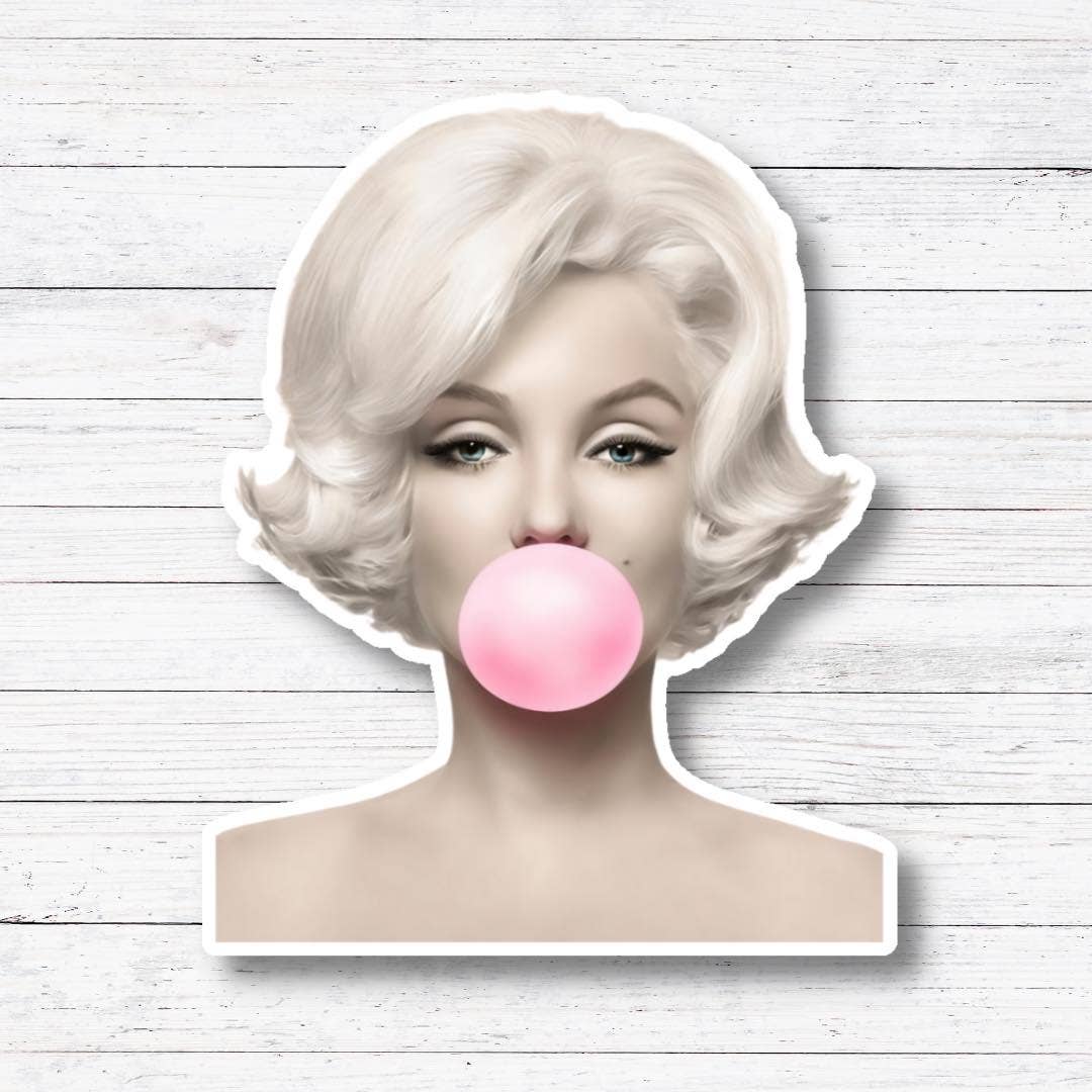 Marilyn Gum-Marilyn Sticker/ Glossy Vinyl