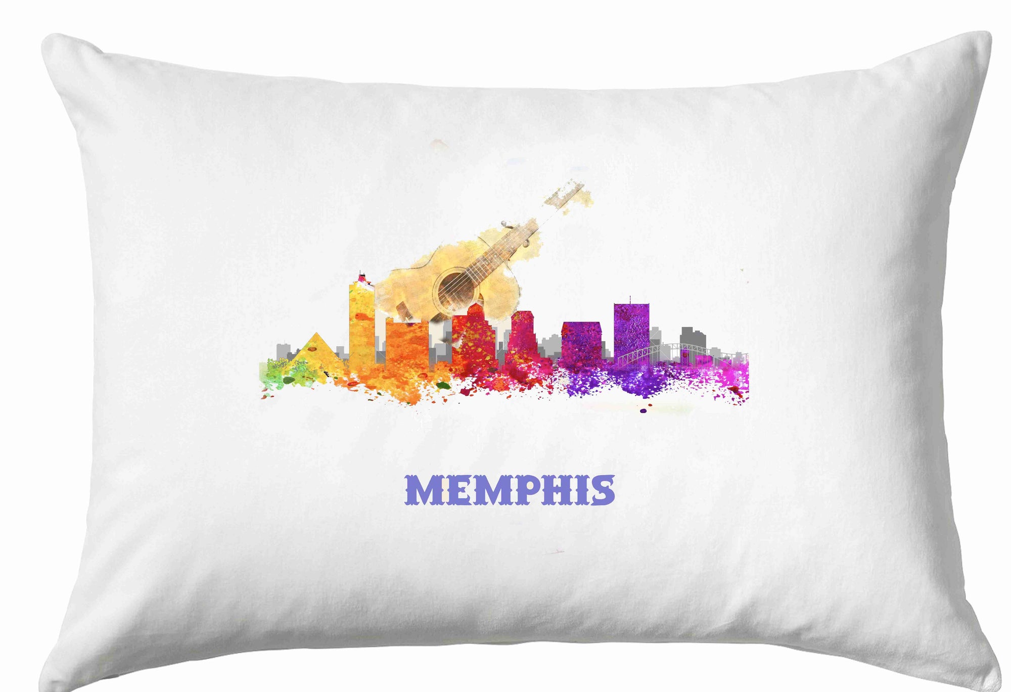 City Of Memphis Queen Size Pillow Case