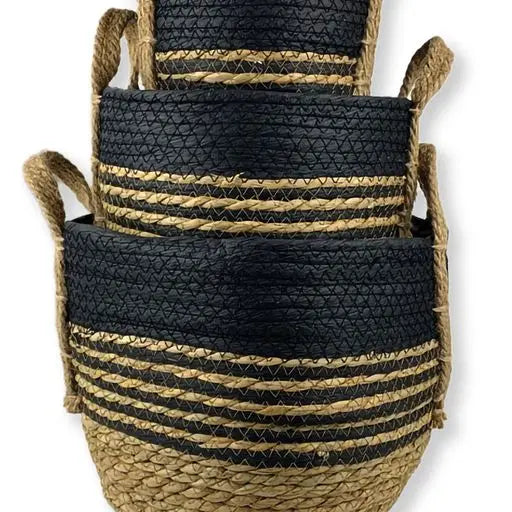 Wicker with Rope Handle Baskets