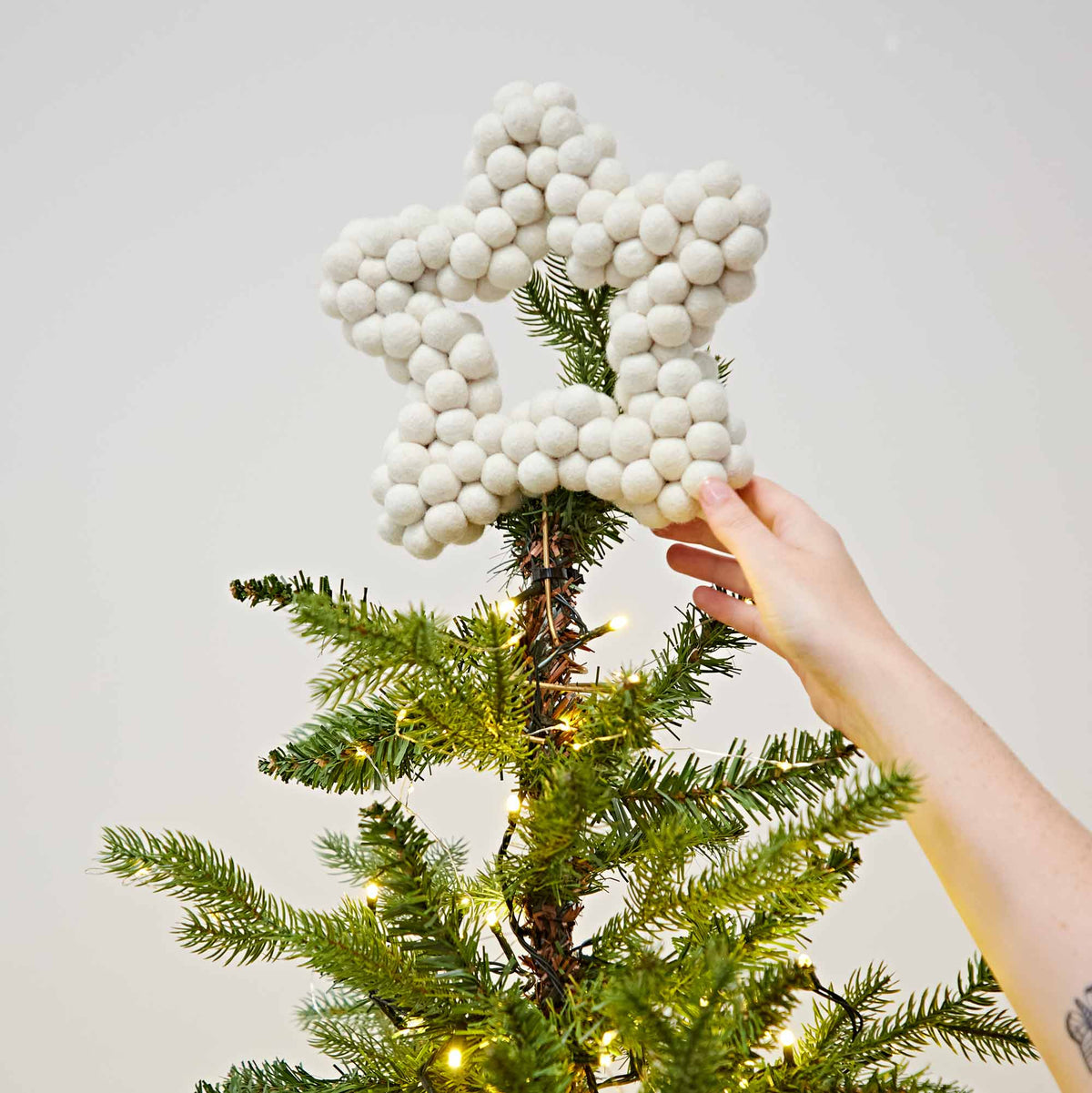 Felt Natural Star Tree Topper