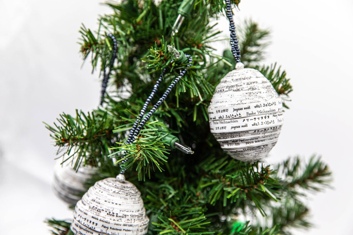 Large Paper Ball Ornaments: Christmas 'Round The World