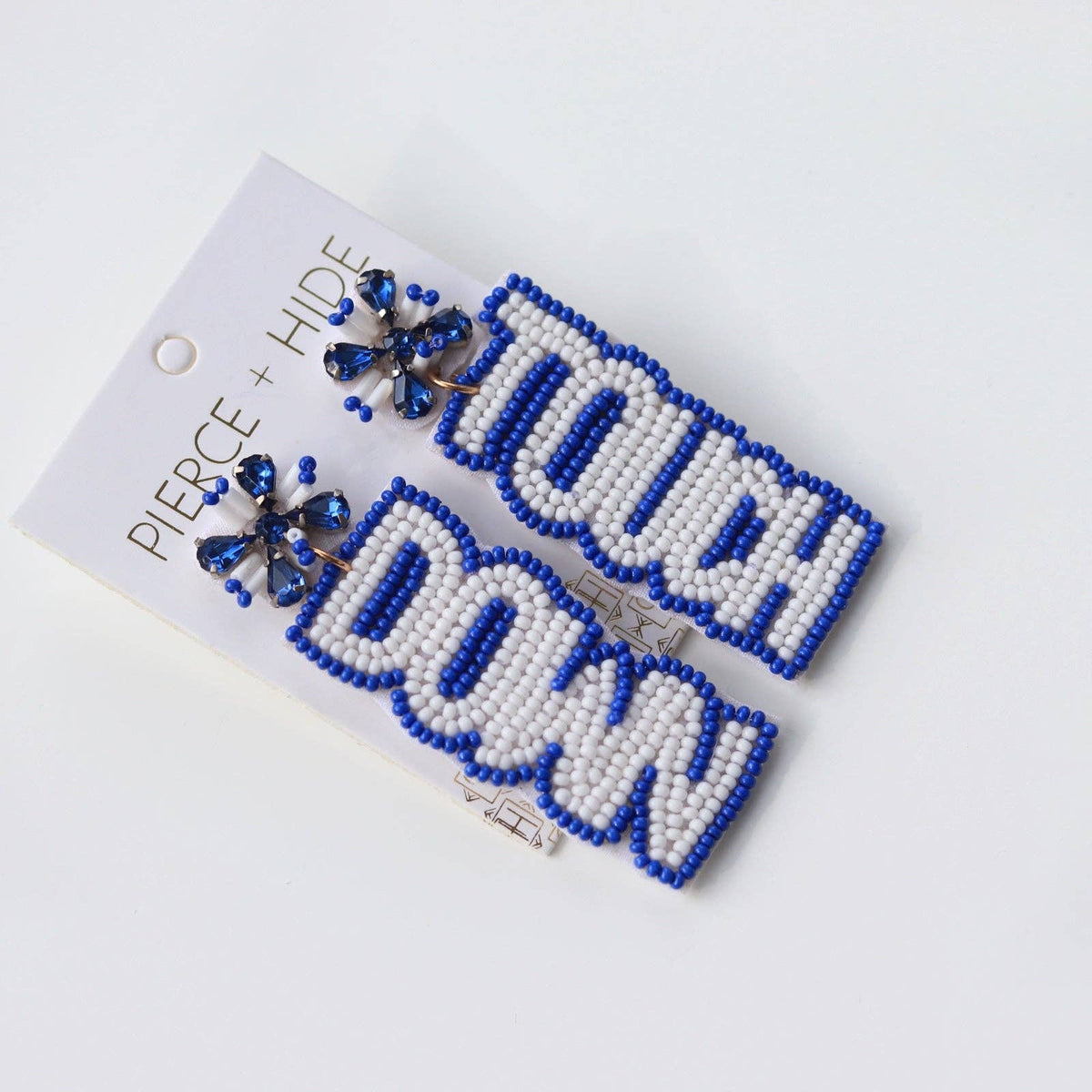 Custom Beaded Royal Touch Down Earrings | GAME DAY EARRINGS