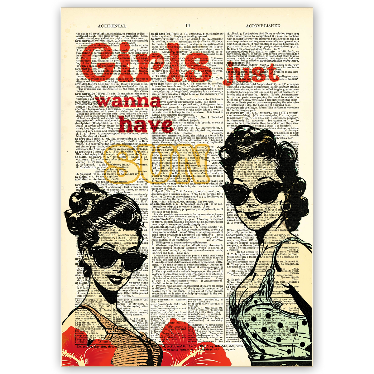 Art Print Dictionary Page | Girls Just Wanna