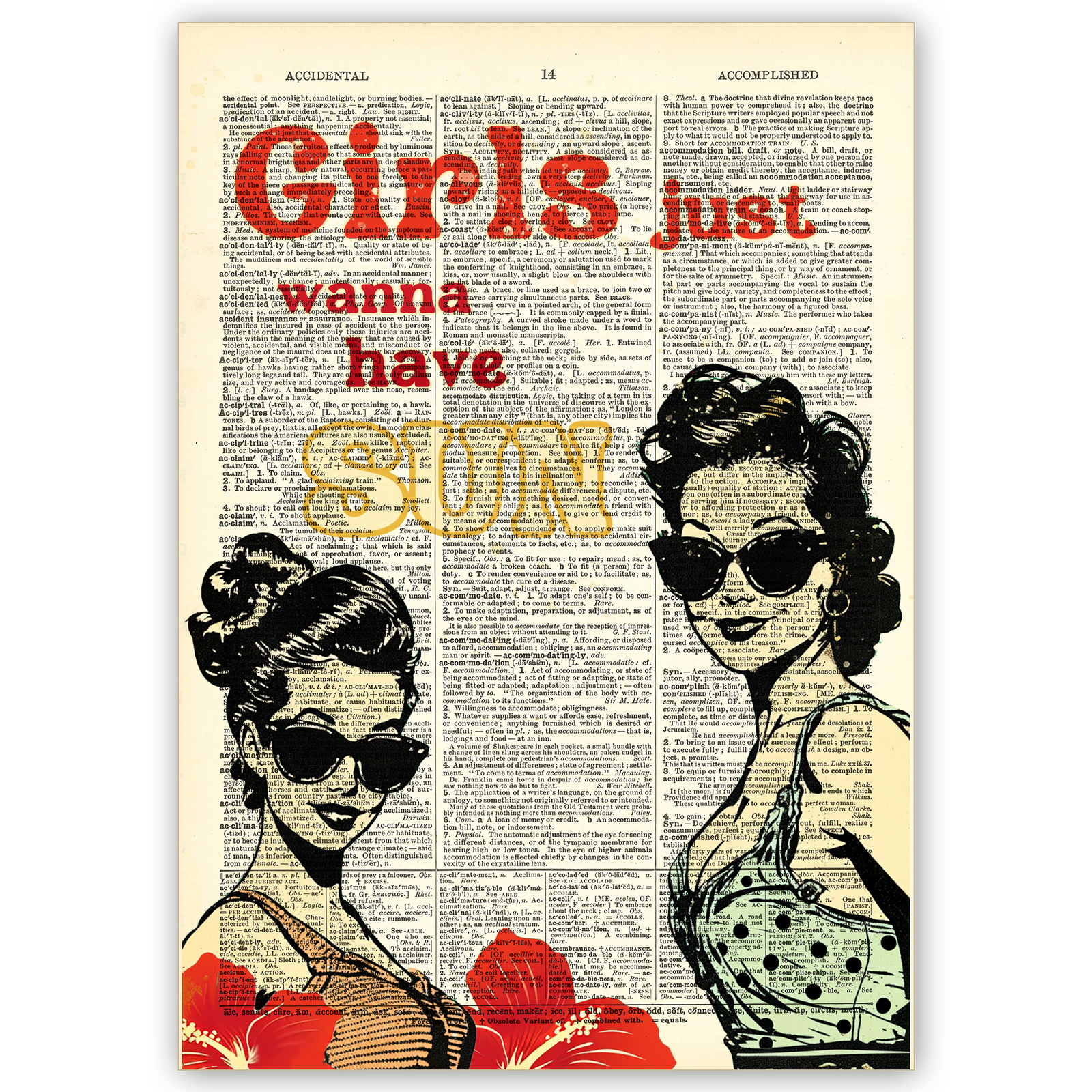 Art Print Dictionary Page | Girls Just Wanna