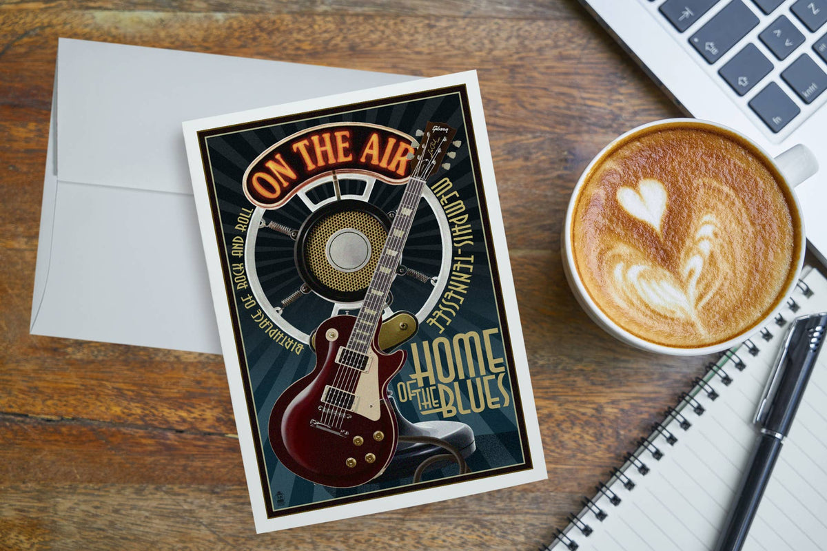 Notecard 43540 Memphis Tennessee Guitar and Microphone (B