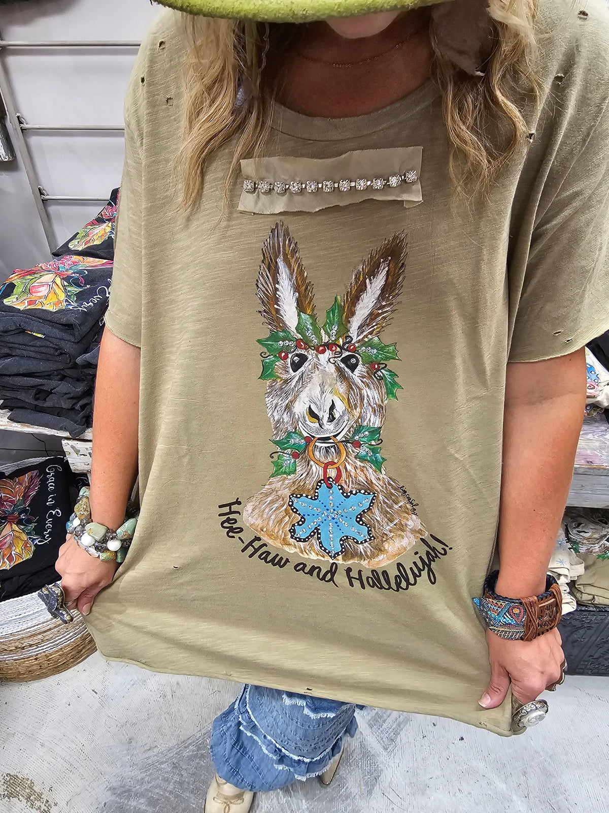 Hee Haw and Hallelujah Tattered Shirt