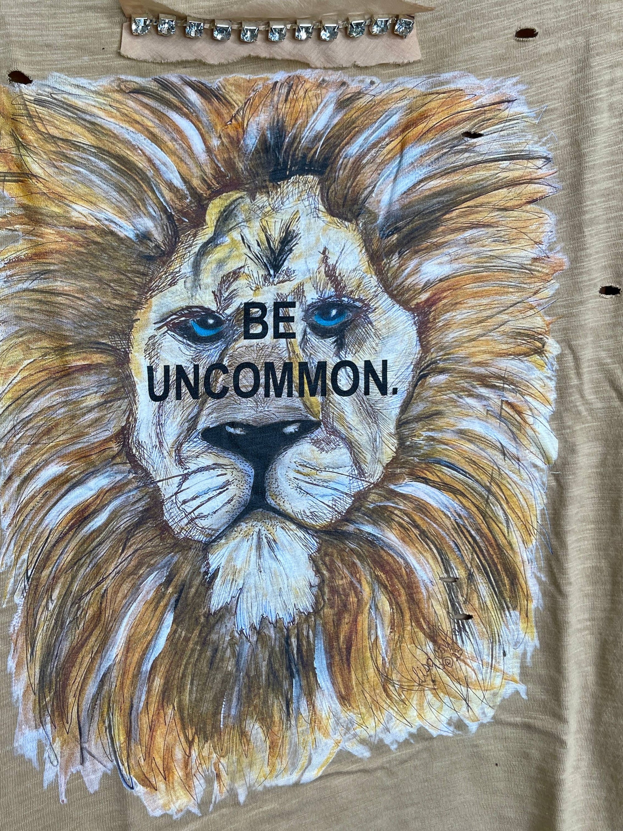 Be Uncommon Hand Distressed Shirt: