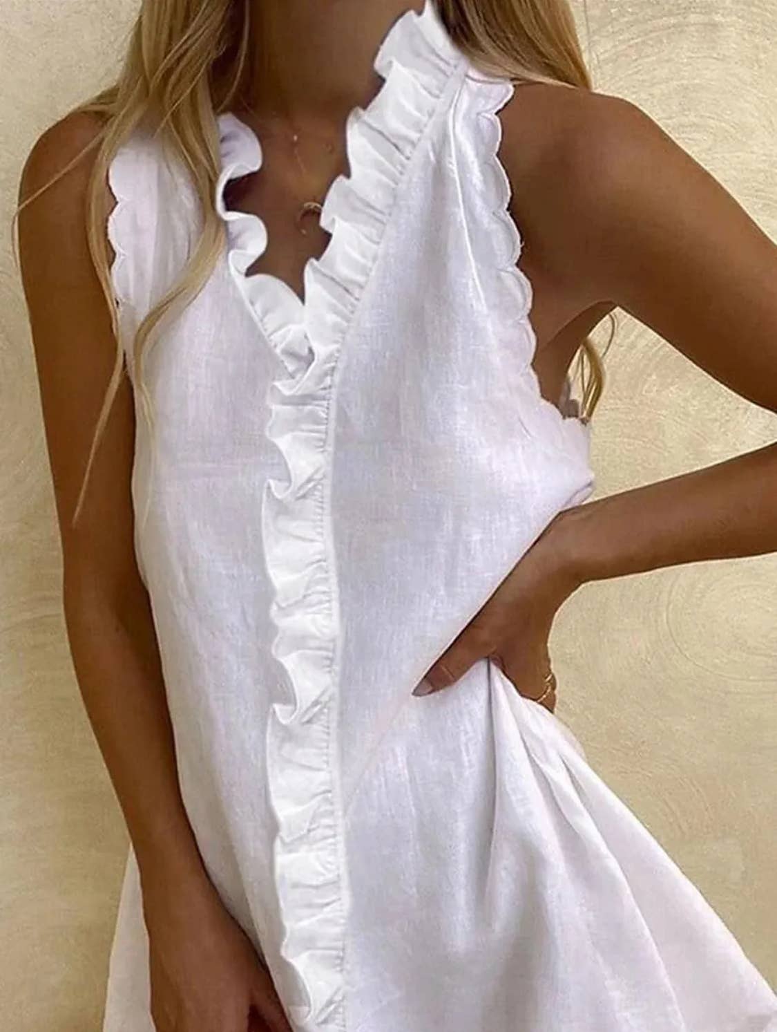 Mini Cotton Linen Dress