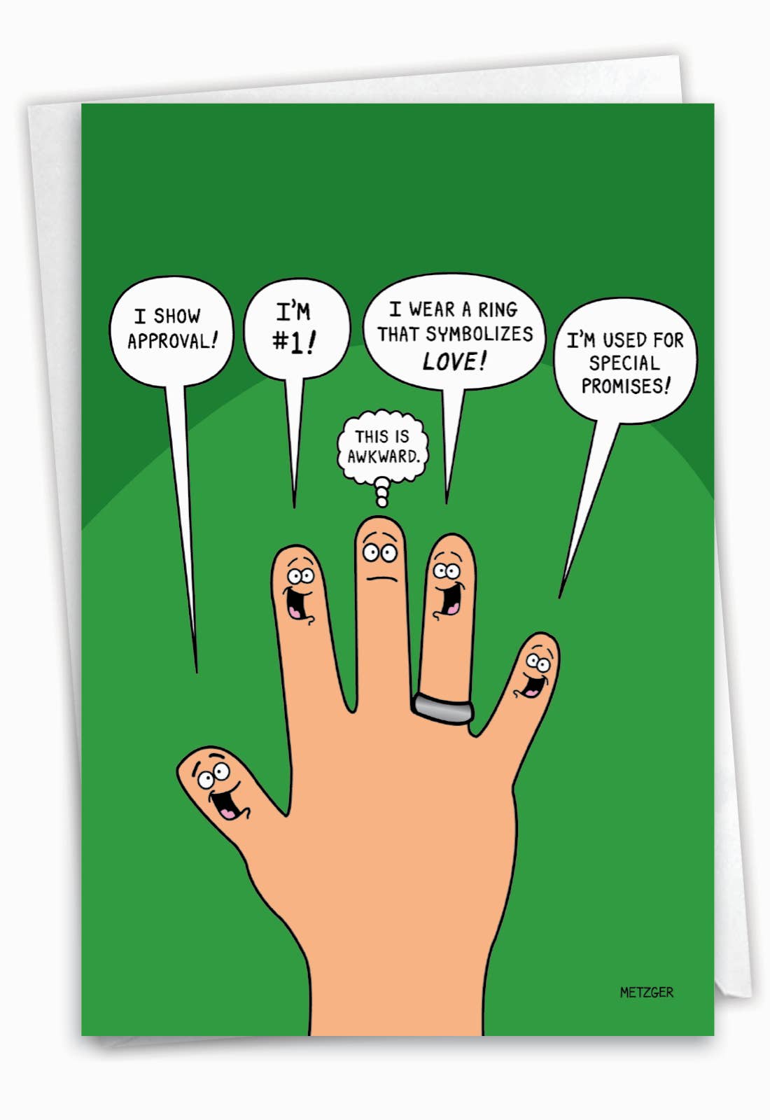 Middle Finger Funny Birthday Greeting Card