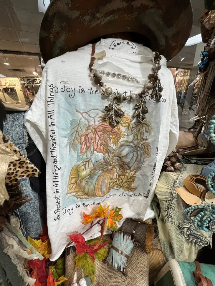 Joy Pumpkin Tattered Shirt