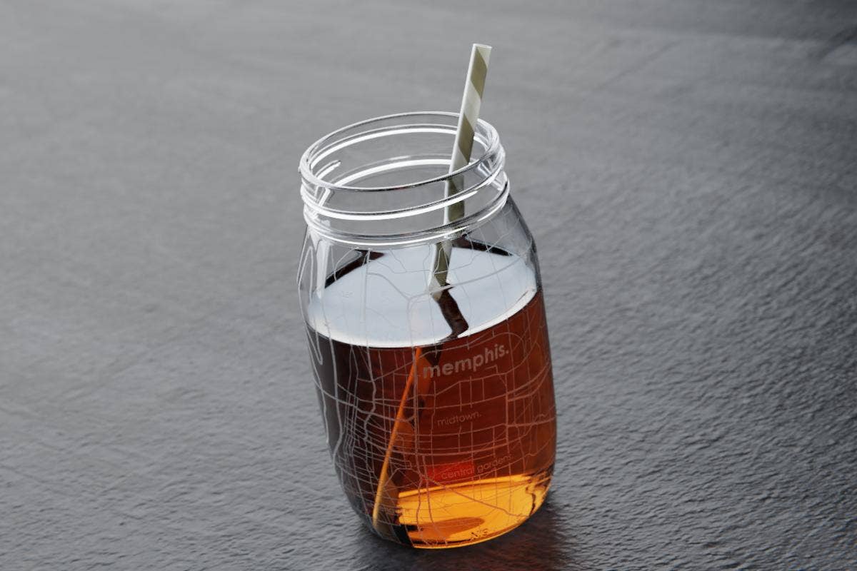 Memphis TN Map Mason Jar